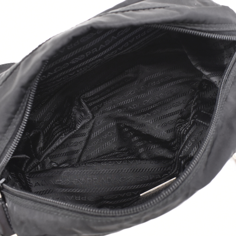 Prada Triangular Logo Nylon Leather Shoulder Bag … - image 8